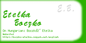 etelka boczko business card