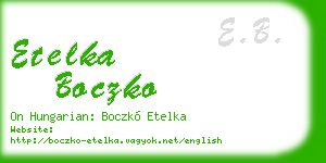 etelka boczko business card